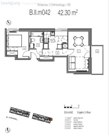 Mieszkanie 2-pokojowe Kraków Czyżyny, ul. Bolesława Orlińskiego. Zdjęcie 10