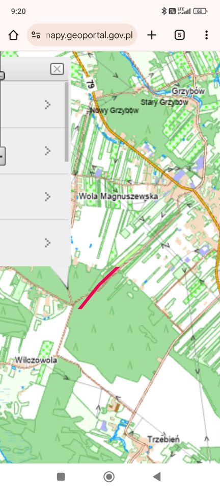 Działka leśna Magnuszew