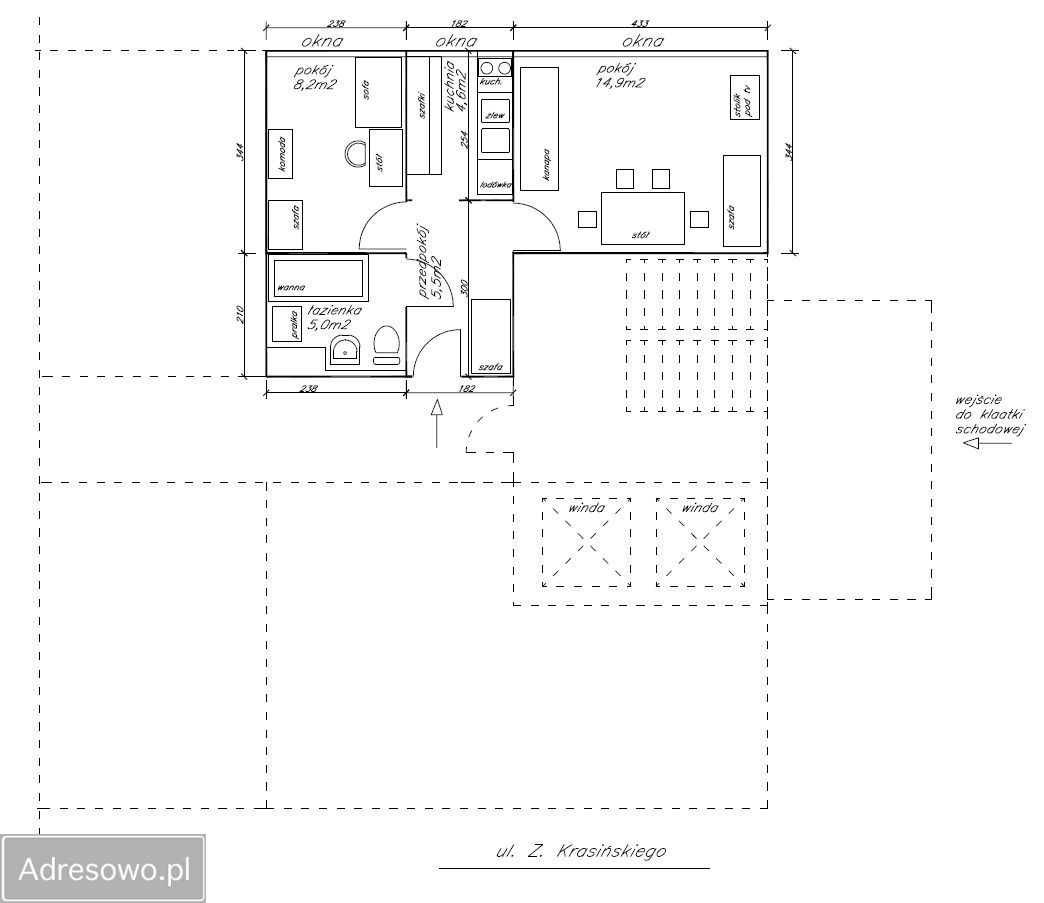 Mieszkanie 2-pokojowe Szczecin Niebuszewo, ul. Zygmunta Krasińskiego. Zdjęcie 5