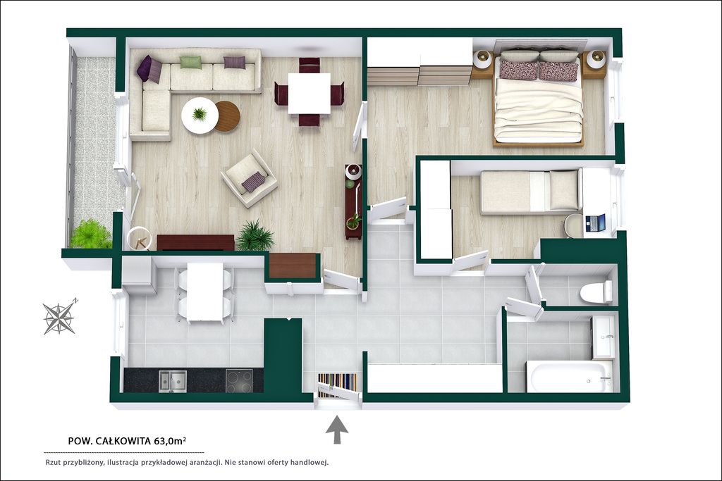 Mieszkanie 3-pokojowe Warszawa Ursynów, ul. Polinezyjska. Zdjęcie 9