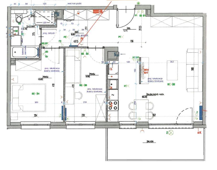 Mieszkanie 3-pokojowe Warszawa, ul. Sarmacka. Zdjęcie 3