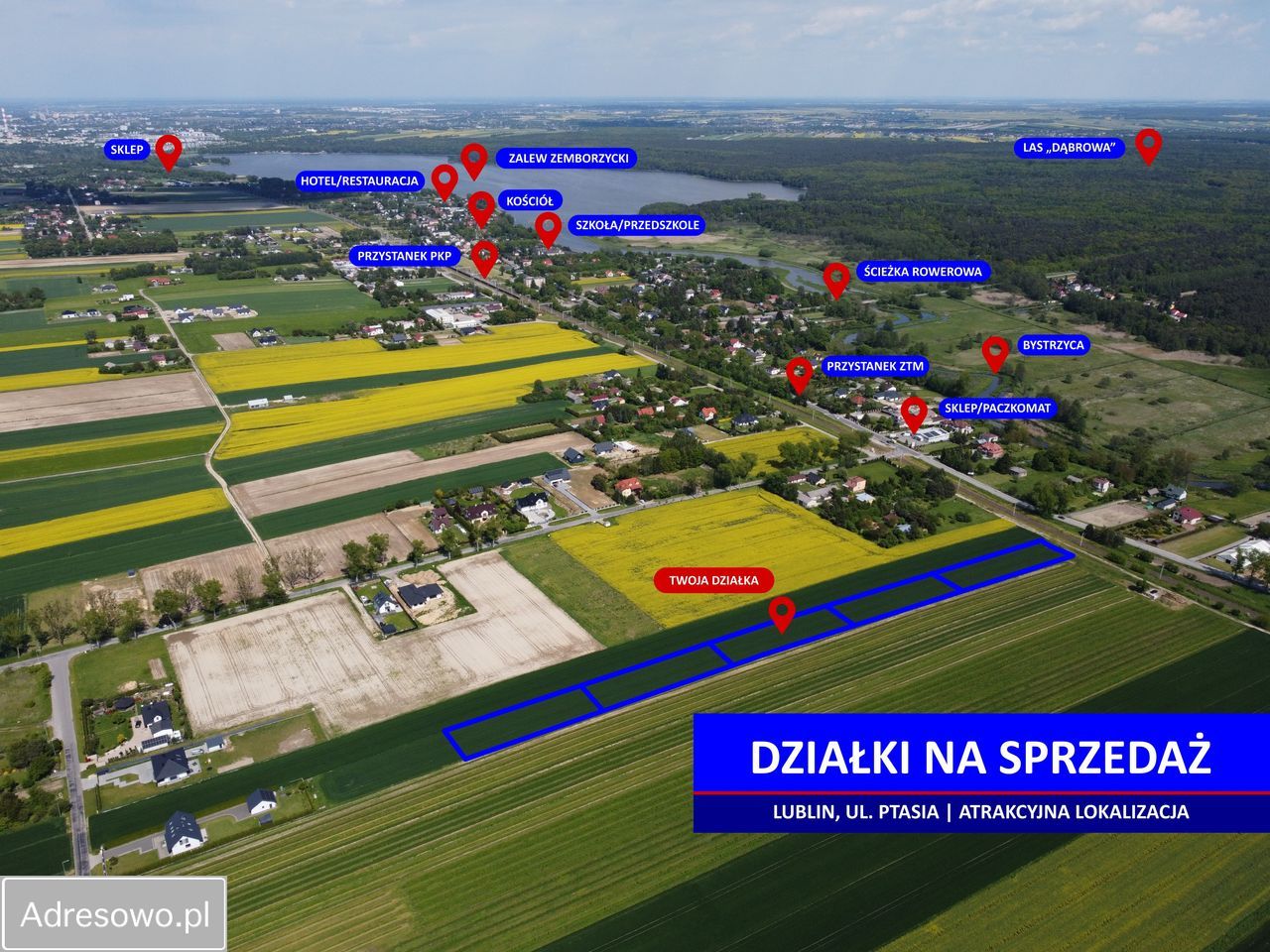Działka budowlana Lublin Zemborzyce, ul. Ptasia. Zdjęcie 4