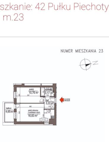 Mieszkanie 2-pokojowe Białystok, ul. 42 Pułku Piechoty. Zdjęcie 1