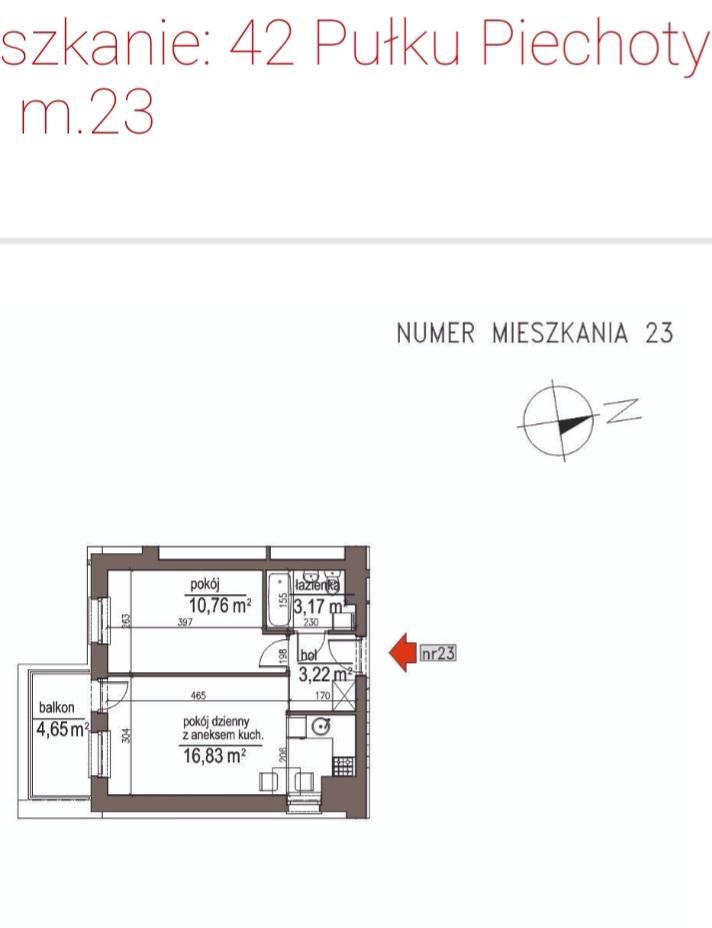 Mieszkanie 2-pokojowe Białystok, ul. 42 Pułku Piechoty