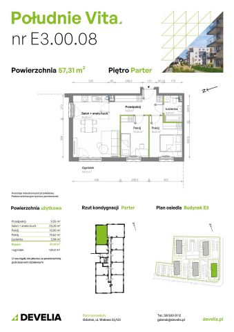 Mieszkanie 3-pokojowe Gdańsk Orunia Górna, ul. Kazimierza Wielkiego. Zdjęcie 7