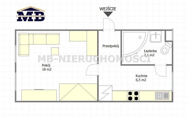 Mieszkanie 1-pokojowe Olsztyn, ul. Okopowa. Zdjęcie 12
