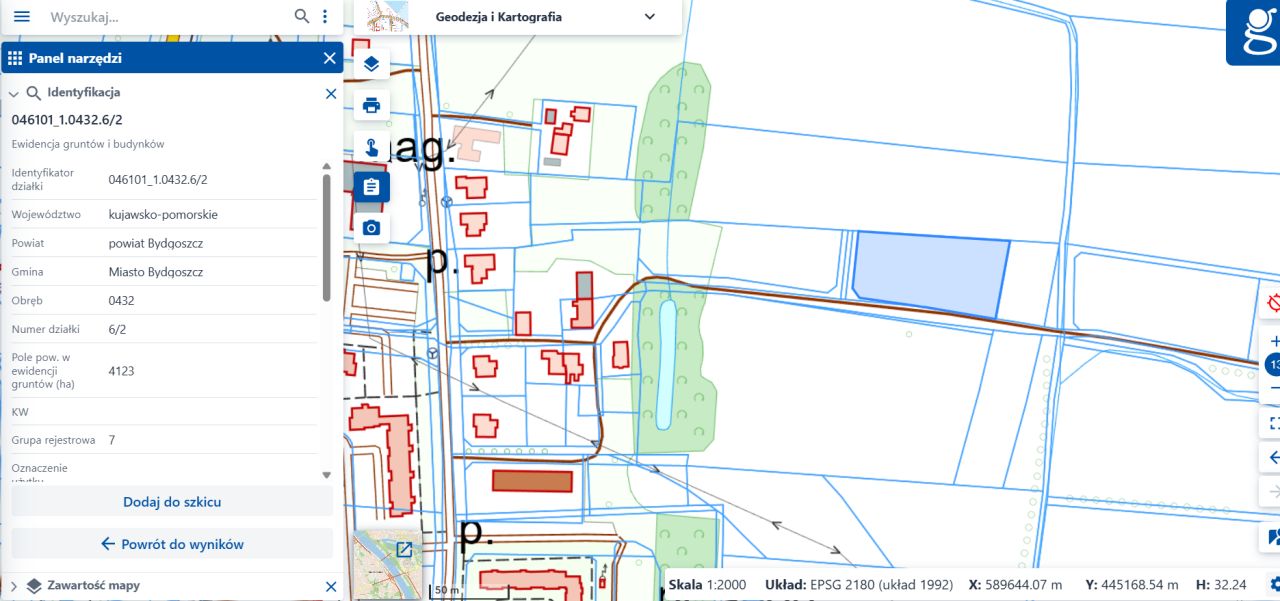 Działka siedliskowa Bydgoszcz Fordon, ul. gen. Tadeusza Bora-Komorowskiego