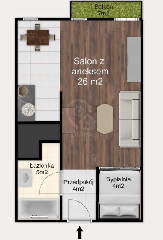 Mieszkanie 1-pokojowe Wrocław Stare Miasto, ul. Legnicka. Zdjęcie 7