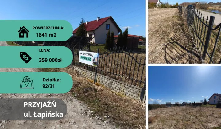 Działka rolno-budowlana Przyjaźń, ul. Łapińska