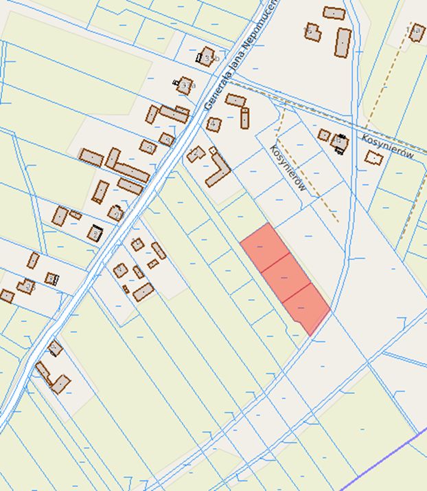 Działka budowlana Stare Proboszczewice, ul. gen. Jana Nepomucena Umińskiego
