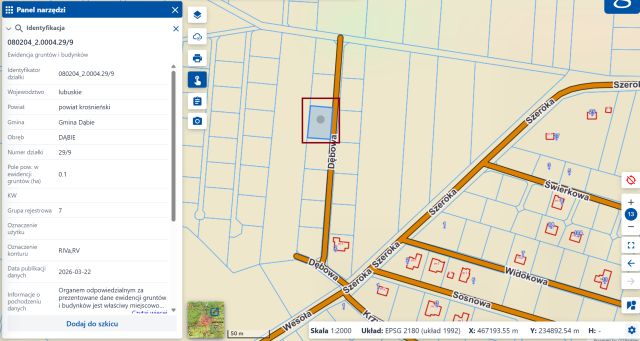 Działka budowlana Dąbie, ul. Dębowa. Zdjęcie 5