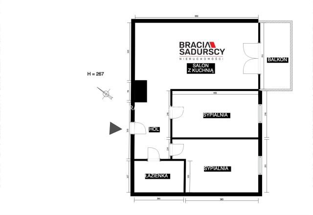 Mieszkanie 3-pokojowe Kraków Podgórze Duchackie, ul. Walerego Sławka. Zdjęcie 3