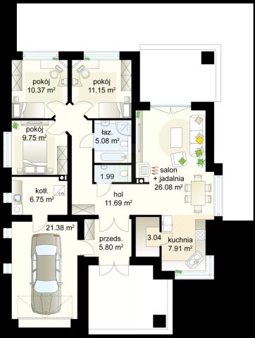 dom wolnostojący, 4 pokoje Kuligów, ul. Zapólna. Zdjęcie 19