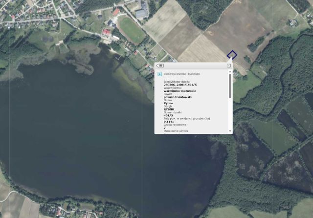 Działka budowlana Rybno, ul. Kolonia. Zdjęcie 1