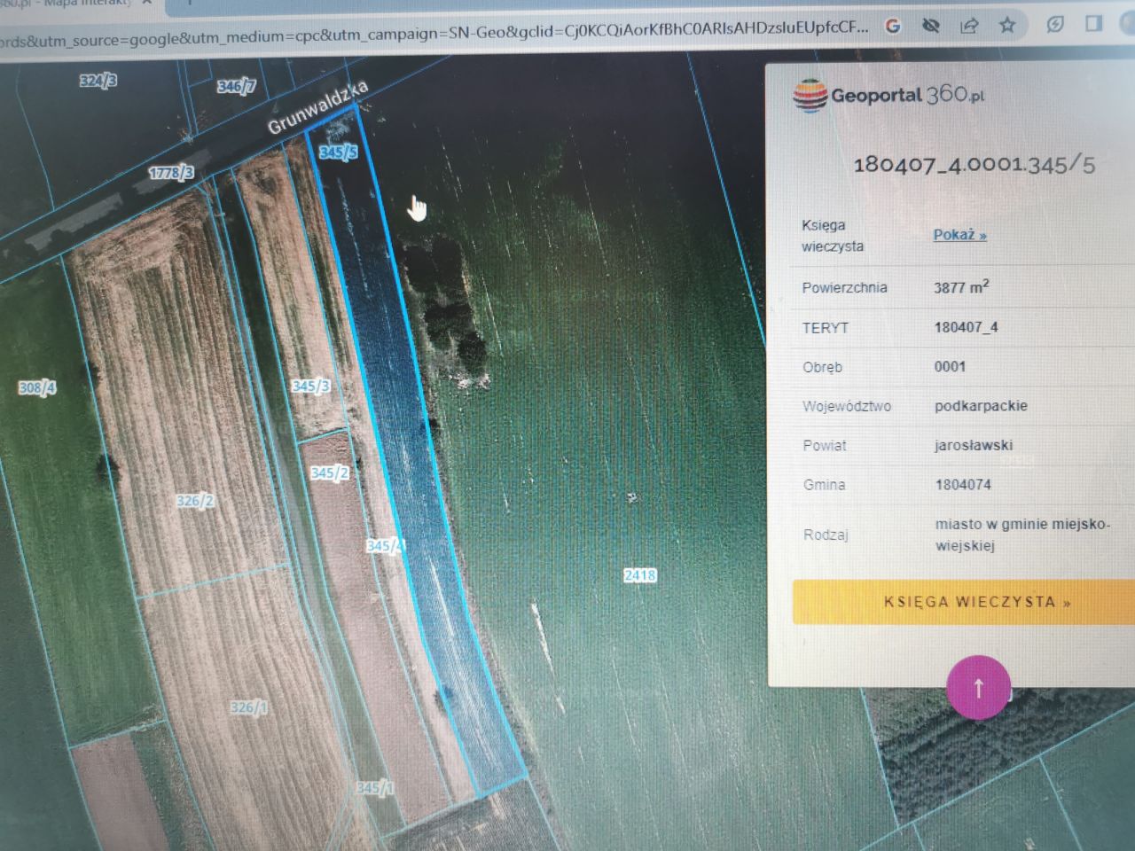 Działka budowlana Pruchnik Kozia Górka, ul. Grunwaldzka. Zdjęcie 3