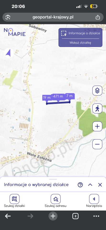 Działka rolno-budowlana Wola Załężna Żłoby. Zdjęcie 1