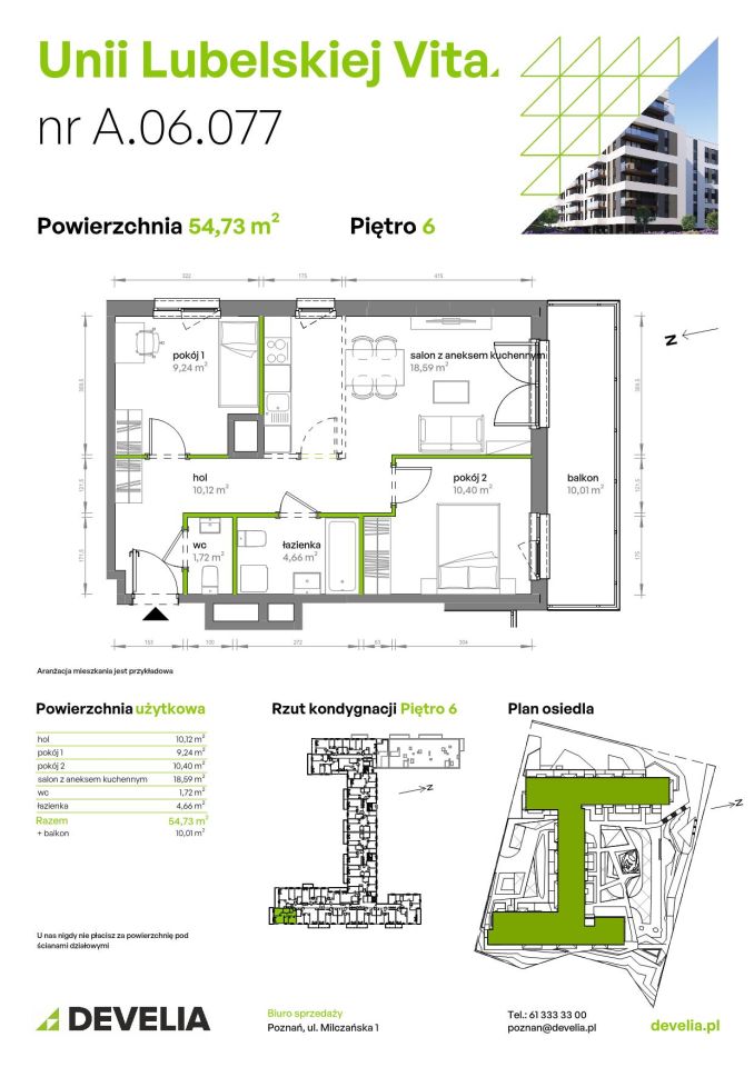 Mieszkanie 3-pokojowe Poznań Starołęka, ul. Unii Lubelskiej. Zdjęcie 7