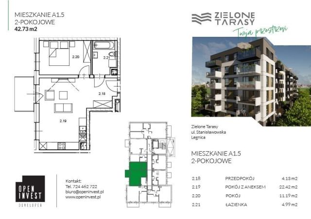 Mieszkanie 2-pokojowe Legnica, ul. Stanisławowska. Zdjęcie 7