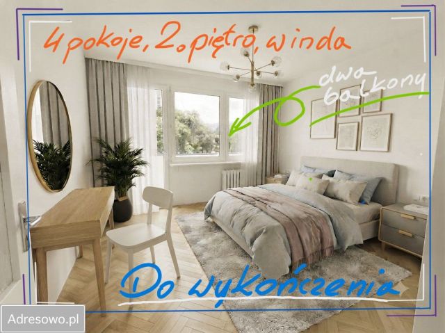 Mieszkanie 4-pokojowe Kraków Podgórze Duchackie, ul. Łużycka. Zdjęcie 1
