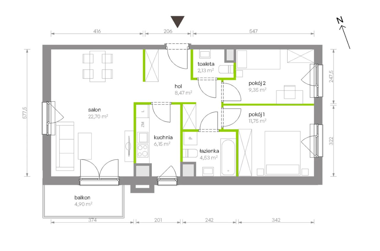 Mieszkanie 3-pokojowe Warszawa Chrzanów, ul. Szeligowska. Zdjęcie 8