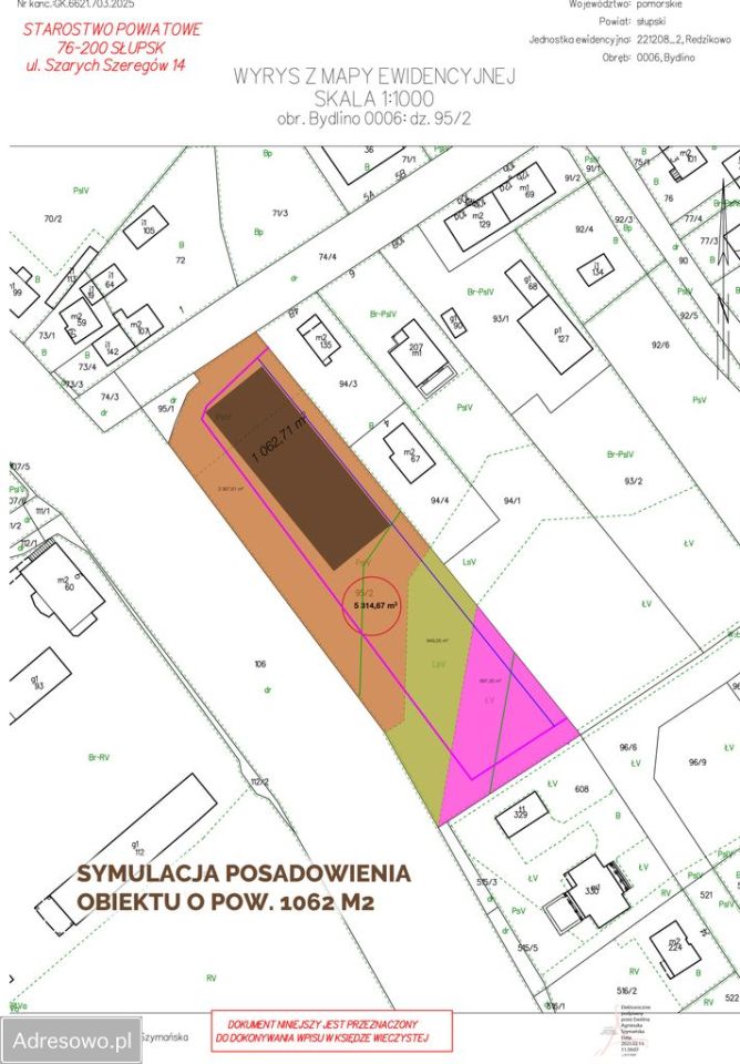 Działka Bydlino, ul. Kasztanowa. Zdjęcie 5