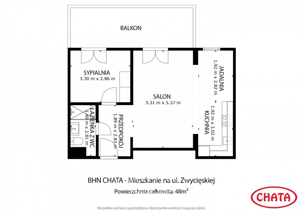 Mieszkanie 2-pokojowe Wrocław Partynice, ul. Zwycięska. Zdjęcie 12