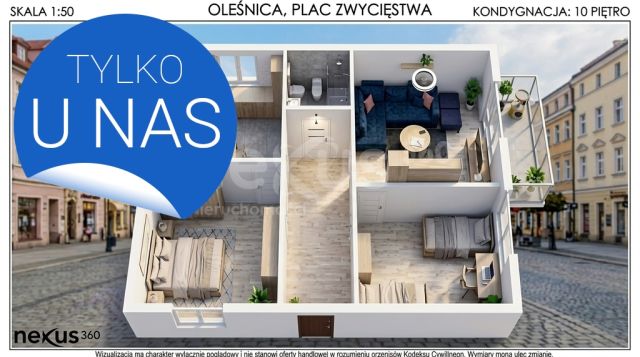 Mieszkanie 3-pokojowe Oleśnica, pl. Zwycięstwa. Zdjęcie 1