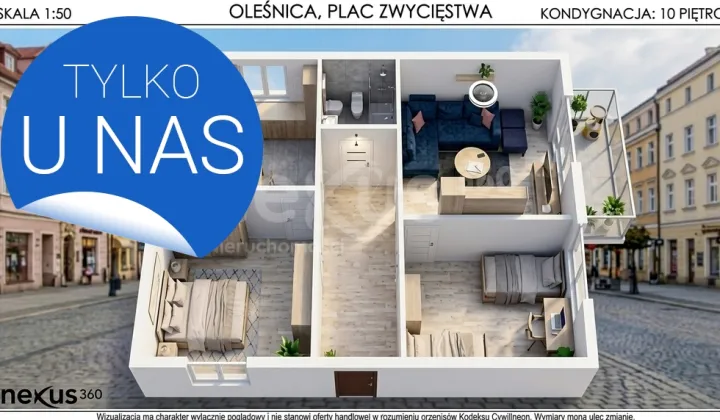 Mieszkanie 3-pokojowe Oleśnica, pl. Zwycięstwa