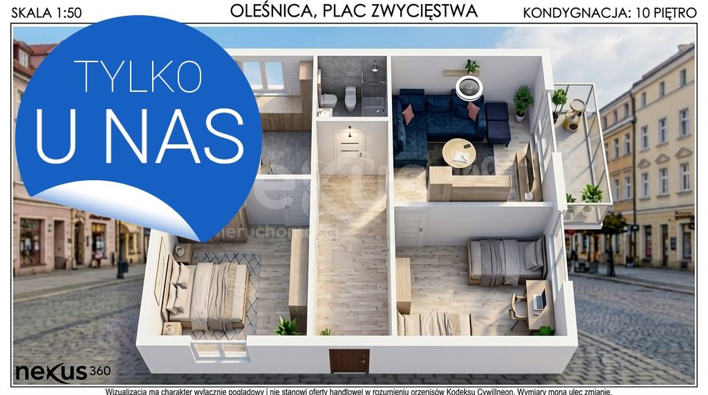 Mieszkanie 3-pokojowe Oleśnica, pl. Zwycięstwa. Zdjęcie 1