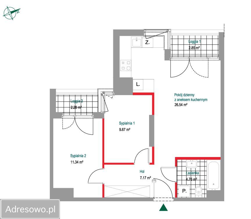 Mieszkanie 3-pokojowe Warszawa Ochota, ul. Szczęśliwicka. Zdjęcie 15