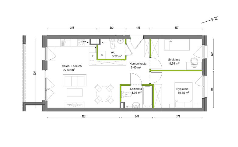 Mieszkanie 3-pokojowe Wrocław Ołtaszyn, ul. Orawska. Zdjęcie 8