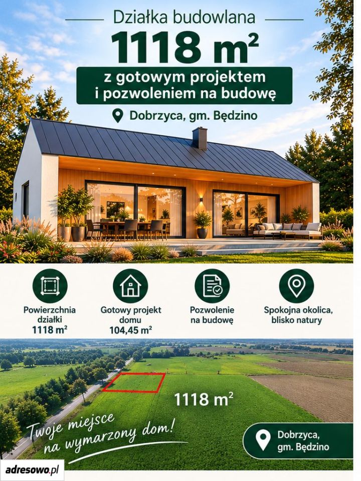 Działka budowlana Dobrzyca. Zdjęcie 2