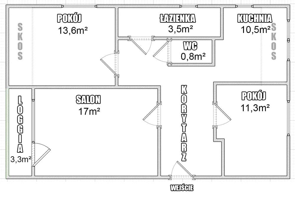 Mieszkanie 3-pokojowe Piła Podlasie-Przedmieście, ul. Lutycka. Zdjęcie 7