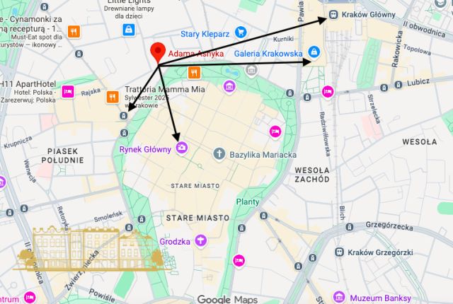 Mieszkanie 3-pokojowe Kraków Stare Miasto, ul. Adama Asnyka. Zdjęcie 13