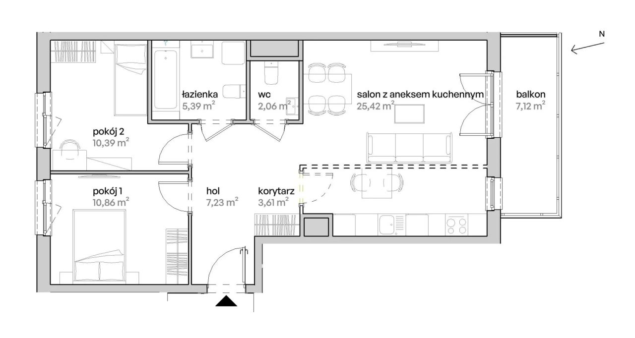 Mieszkanie 3-pokojowe Poznań Starołęka, ul. Unii Lubelskiej. Zdjęcie 7