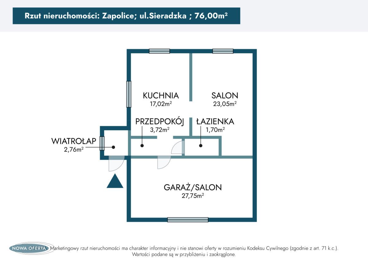dom wolnostojący, 2 pokoje Zapolice, ul. Sieradzka. Zdjęcie 16