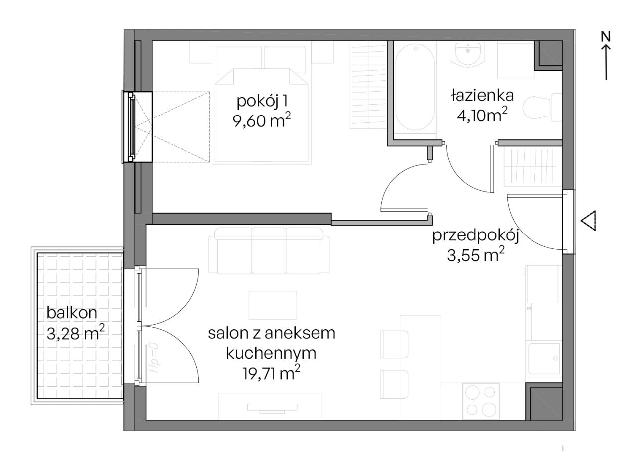 Mieszkanie 2-pokojowe Gdańsk Ujeścisko, ul. Niepołomicka. Zdjęcie 8
