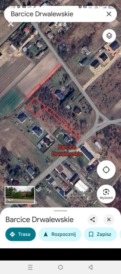 Działka budowlana Barcice Drwalewskie