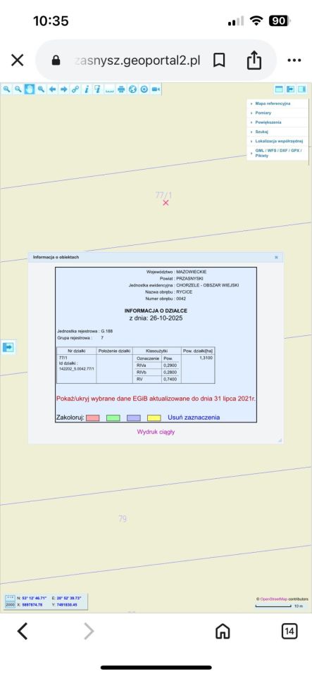 Działka rolna Rycice. Zdjęcie 3