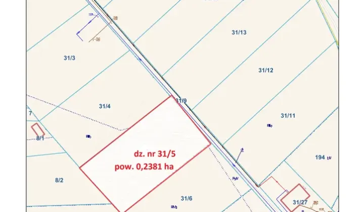 Działka rolno-budowlana Nowa Wieś Kętrzyńska