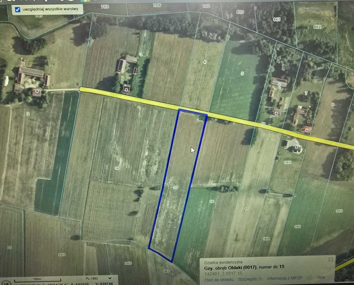 Działka rolna Ołdaki. Zdjęcie 3