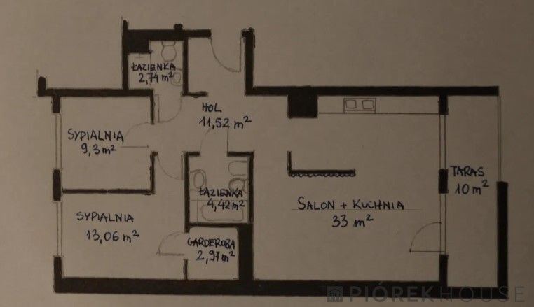 Mieszkanie 3-pokojowe Warszawa Ursynów, ul. Kłobucka. Zdjęcie 10