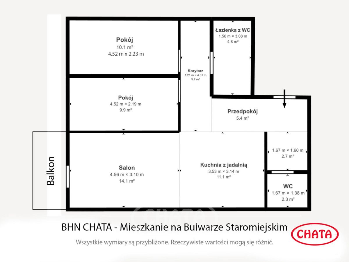 Mieszkanie 3-pokojowe Wrocław Stare Miasto, pl. Jana Pawła II. Zdjęcie 23