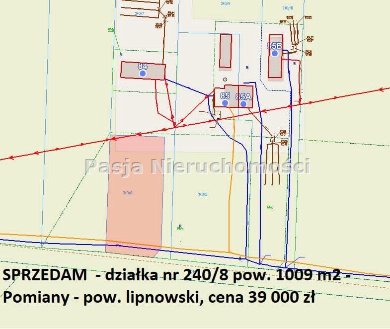 Działka budowlana Płomiany. Zdjęcie 1