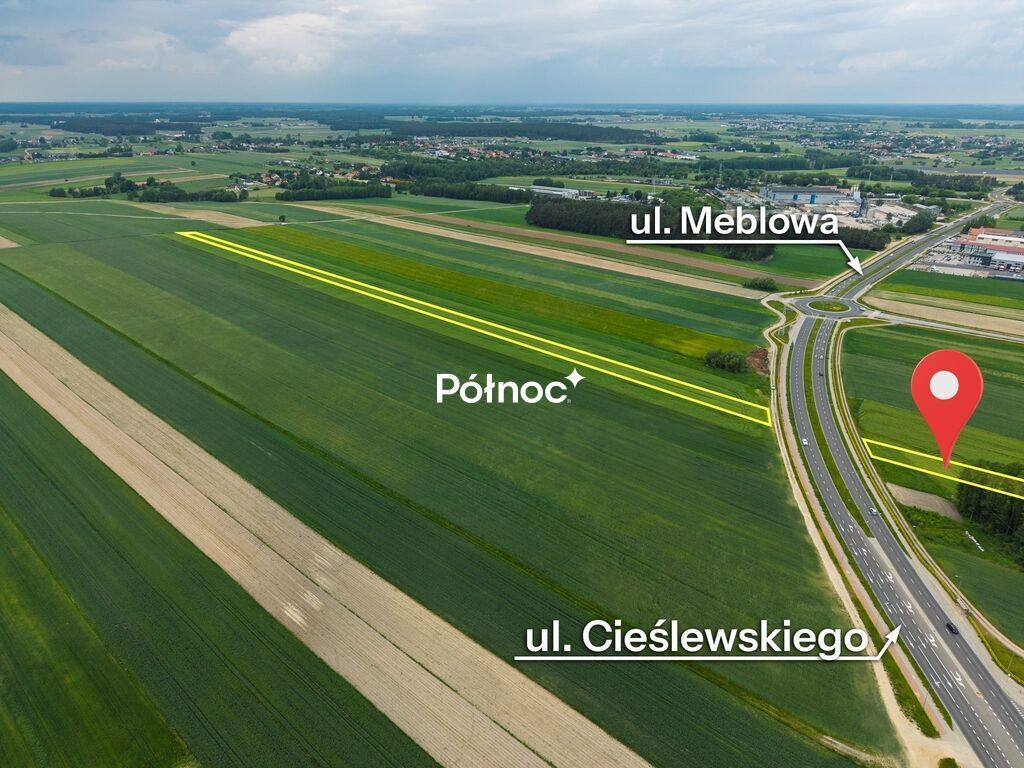 Działka inwestycyjna Łomża, ul. mjr. Stanisława Cieślewskiego. Zdjęcie 3