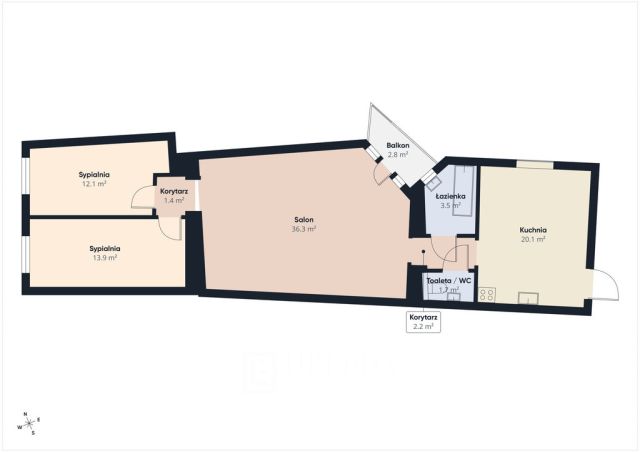 Mieszkanie 3-pokojowe Radom Śródmieście, ul. Nowogrodzka. Zdjęcie 15