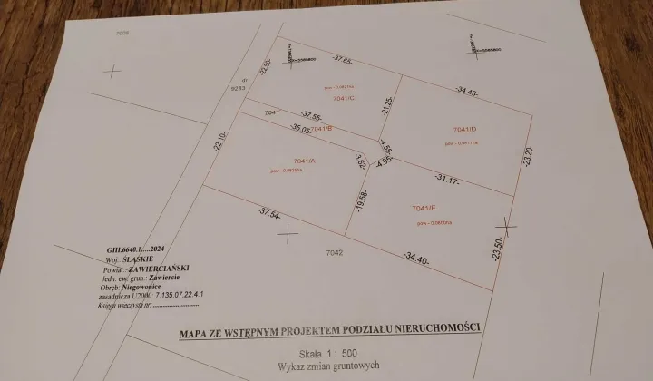 Działka budowlana Niegowonice, ul. Kolorowa