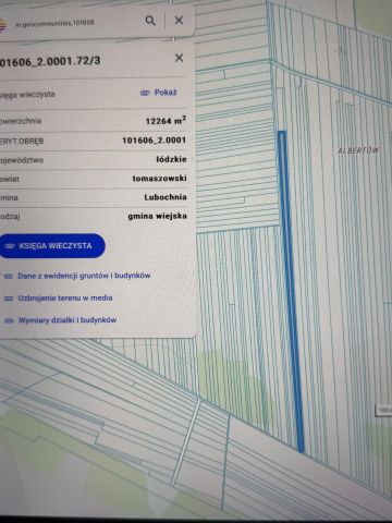 Działka rolna Albertów. Zdjęcie 1