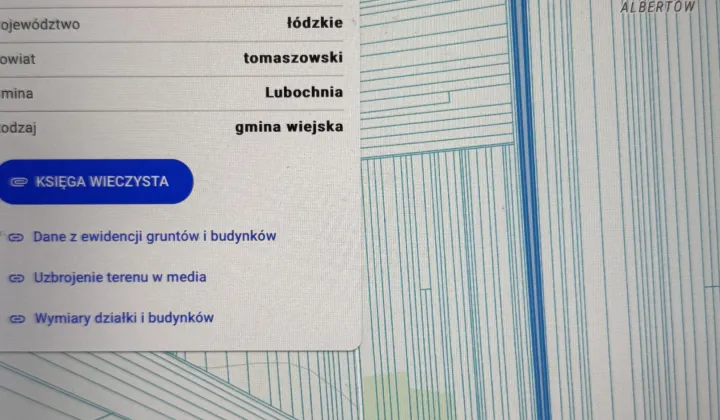 Działka rolna Albertów