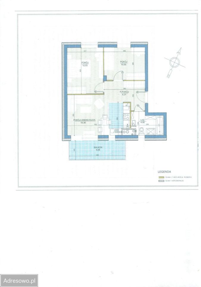 Mieszkanie 3-pokojowe Białystok Os. Młodych, ul. Hetmańska. Zdjęcie 9